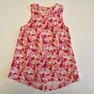 Member's Mark Active Girl Toddler Size 4 Pink & White Partial Open Back Tank
